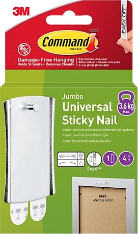 Command stiftoppheng jumbo 1 krok 4 store strips Command stiftoppheng jumbo 1 krok 4 store strips