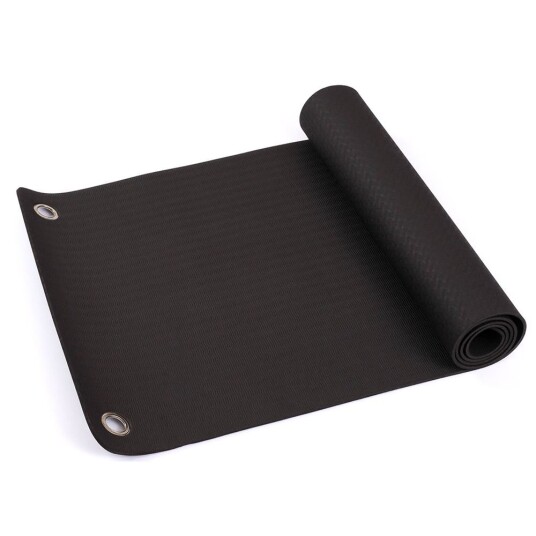 Kraftmark Yogamatte svart med maljer Yoga matte