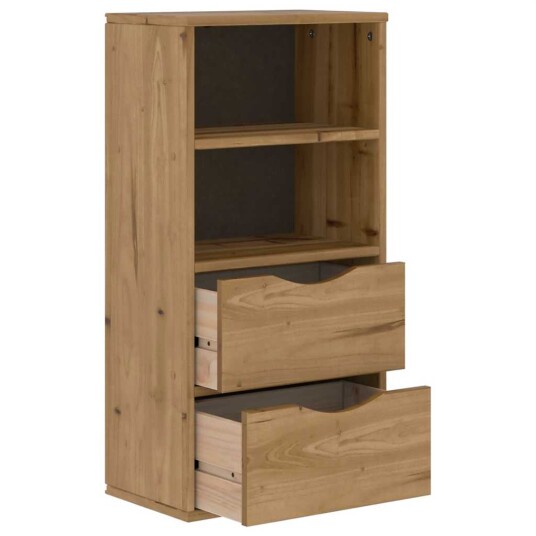 Sideskap med skuffer ODDA 40x24x79 cm heltre furu Sideskap med skuffer ODDA 40x24x79 cm heltre furu