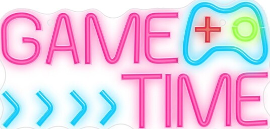 Forever Light FPNE34 Neon Plexi LED Vegglampe Game Time