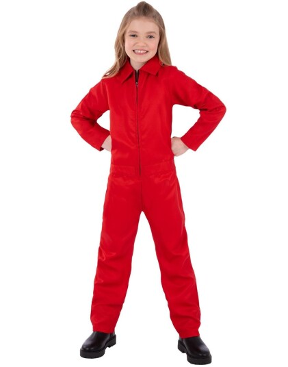 Smiffys Rød Jumpsuit Kostyme til Barn 13 14 år Smiffys Rød Jumpsuit Kostyme til Barn 13 14 år