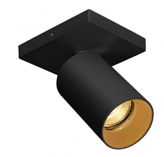 NorDesign OZ K1 taklampe med 1 spott - Svart/gull NorDesign OZ K1 taklampe med 1 spott - Svart/gull