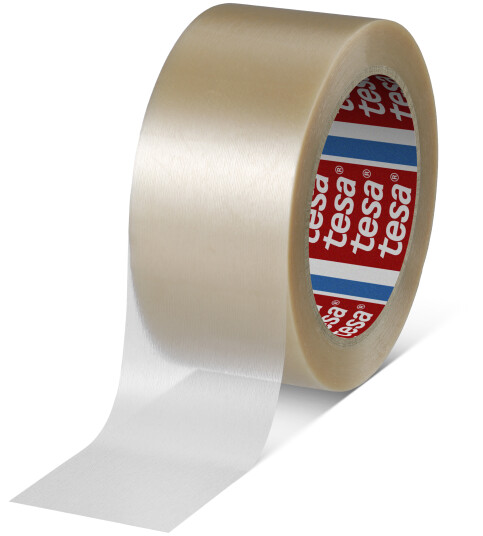 Tesa Pakketape 50 mm x 66 m Transparent PVC – Maskintilbehør