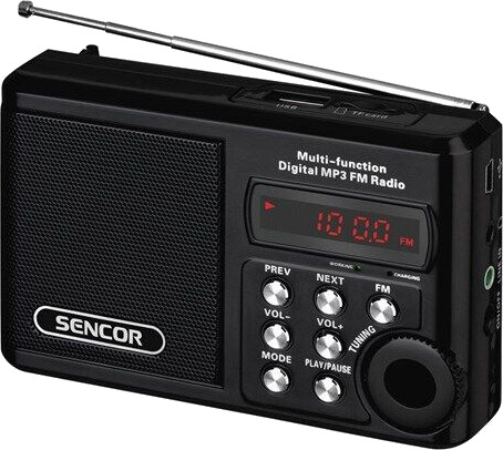 Sencor SRD 215 B Portabel Radio med MP3 Spiller - Svart Sencor SRD 215 B Portabel Radio med MP3 Spiller - Svart