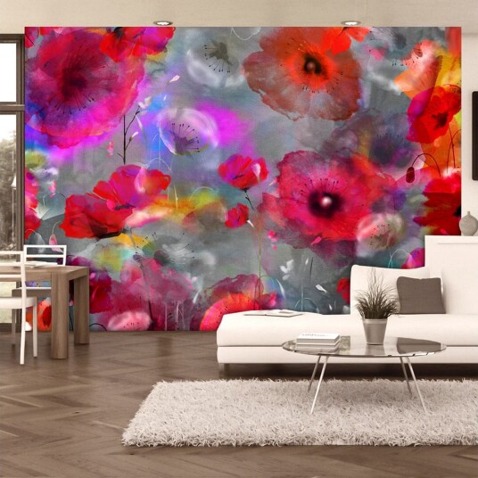 Fototapet Painted Poppies 400x280 - Artgeist sp. z o. o.