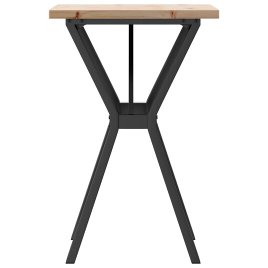 Spisebord Y-ramme 50x50x75,5 cm heltre furu og støpejern 3282779 Spisebord Y-ramme 50x50x75,5 cm heltre furu og støpejern 3282779