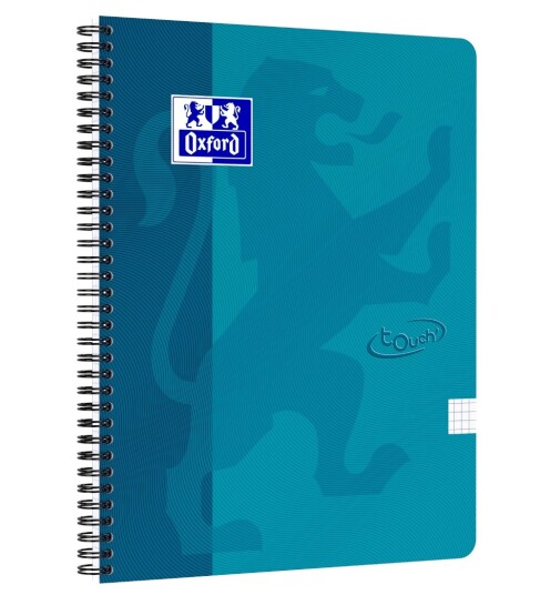 Oxford Touch Notebook A4 squared 5 mm soft touch cover twin-wire 180 pages Oxford Touch Notebook A4 squared 5 mm soft touch cover twin-wire 180 pages
