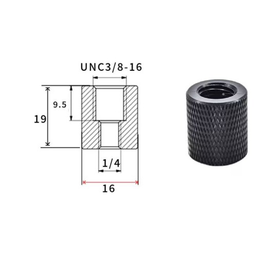 INF 5-pack 1/4 tommers hunn- til M8 3/8-16