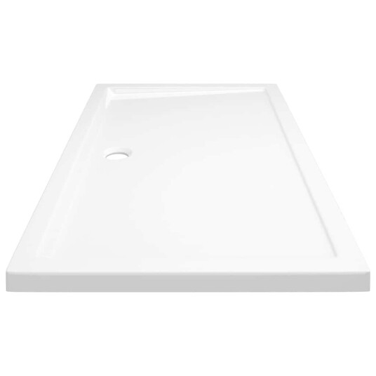 vidaXL Rektangulært dusjbrett ABS hvit 70x120 cm