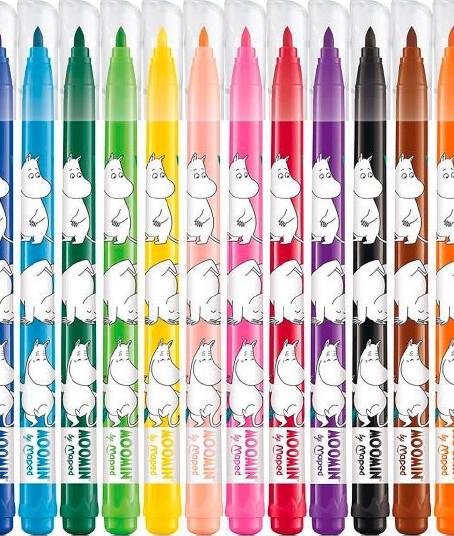 Dsignhouse Moomin Moomin Felt-Pens X12 Cardboard - Multi/patterned - 17.8X 13.5X 1.2CM