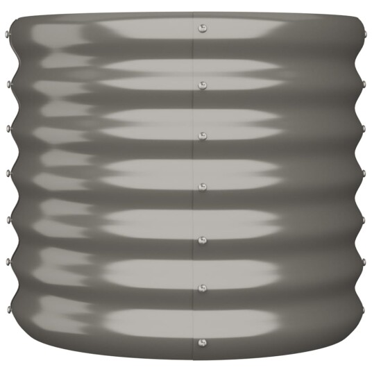 vidaXL Plantekasse pulverlakkert stål 40x40x36 cm grå vidaXL Plantekasse pulverlakkert stål 40x40x36 cm grå