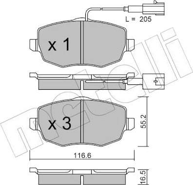 METELLI 22 0528 1 Bremseklosser