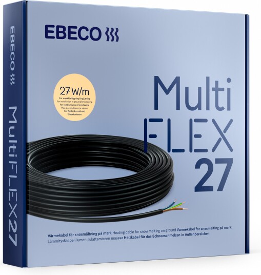 Ebeco Varmekabel Multiflex 27 w/M 79 m, 2150 w