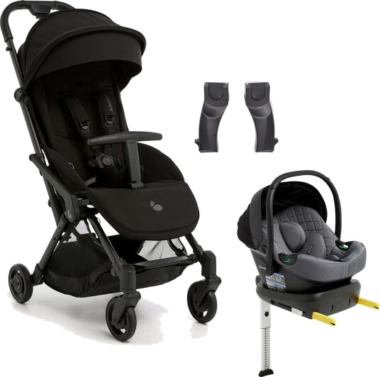 Beemoo Easy Fly Lux 4 Trille inkl Route i-Size Babybilstol & Base Jet Black/Mineral Grey