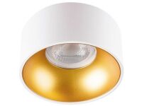 Kanlux S.A. Kanlux A white and gold ceiling recessed luminaire MINI RITI GU10 W/G 27576
