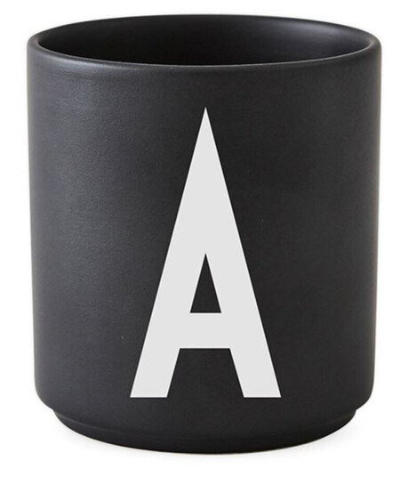 Design Letters Porselenskopp, Sort, A