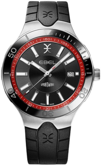 Ebel Herreklokke 1216674 Sport Wave Sort/Gummi Ø41 mm