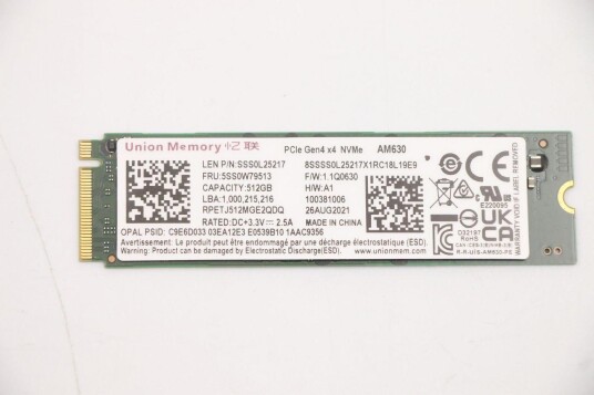 Lenovo SSD 512GB M.2 2280 PCIe 4.0 x4 Opal 5SS0W79513