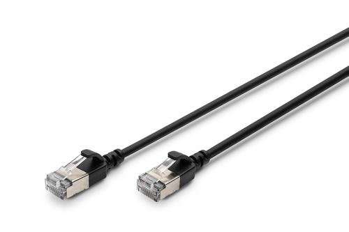 Digitus CAT 6A F FTP SLIM PATCHCAB 05M COOPERLSZH AWG 32/7 0.3M BLACK