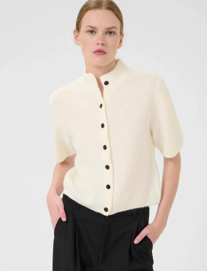 Gestuz Alphagz Ss Short Cardigan Noos - Cream - S