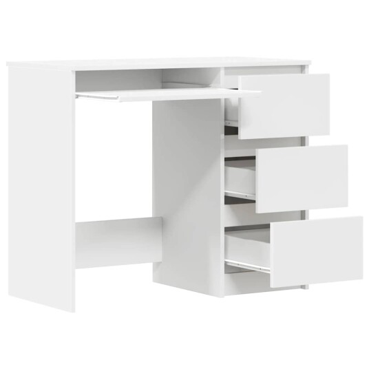 vidaXL Skrivebord hvit 90x45x76 cm sponplate vidaXL Skrivebord hvit 90x45x76 cm sponplate