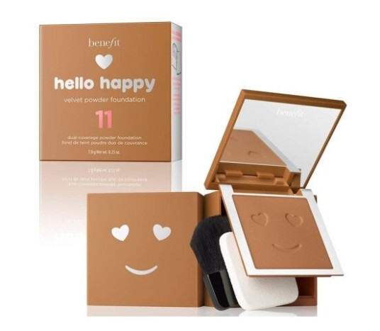 Benefit Benefit Hello Happy Velvet Matte Finish Compact Foundation 11 Dark Neutral 7 G 