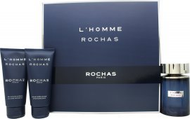 Rochas L'Homme Rochas Gavesett 100ml EDT + 100ml Dusjsåpe + 100ml Body Lotion