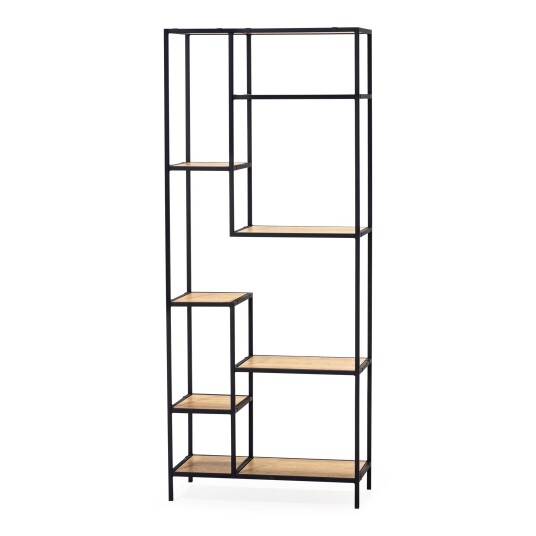 Torkelson Steel hylle Svart 196 x 82 cm Svart