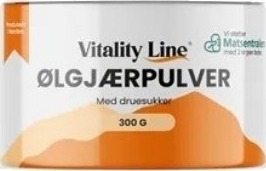 Vitality line ølgjærpulver med druesukker 300 gr Vitality line ølgjærpulver med druesukker 300 gr