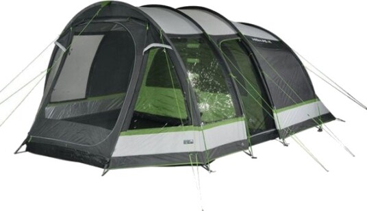 High Peak Bozen 5.0 Camping Tunell Telt 5 PersonEr Bakkdekke Grønn Grå