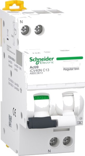 Schneider Electric Acti 9 icv40n 1pn c 13a 30ma a rcbo (3606489444129)
