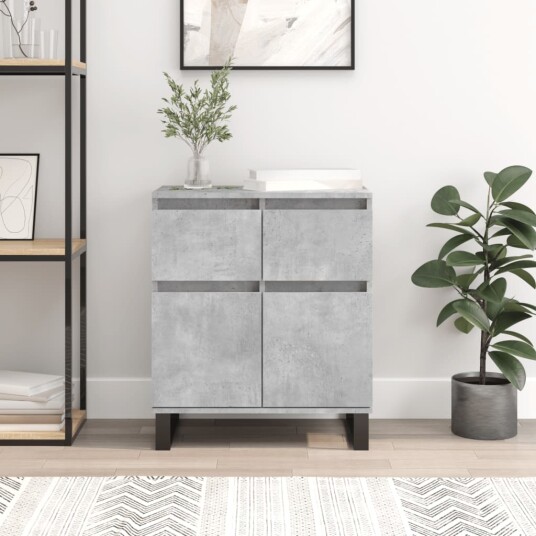 vidaXL Skjenk betonggrå 60x35x70 cm konstruert tre