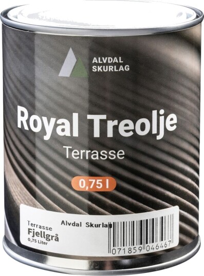 Alvdal Skurlag Treolje Royal Terrasse Fjellgrå 0.75l