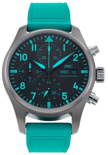 IWC Herreklokke IW388108 Pilots Sort/Gummi Ø41 mm IWC Herreklokke IW388108 Pilots Sort/Gummi Ø41 mm