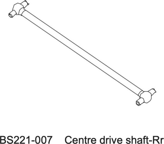 BSD 221-007 Centre Drive Shaft RR
