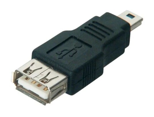 Adapter USB-hunnkontakt til mini-USB-hannkontakt