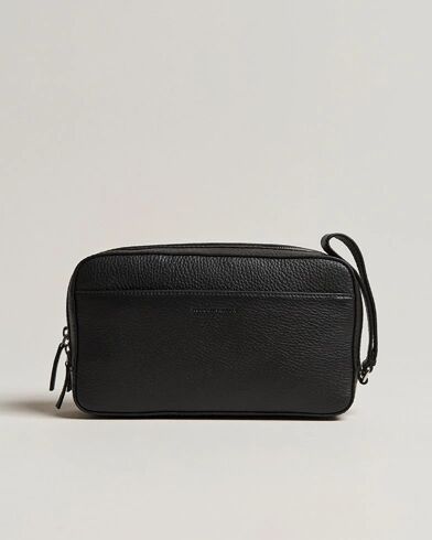 Tiger of Sweden Wes Grained Leather Toilet Bag Black