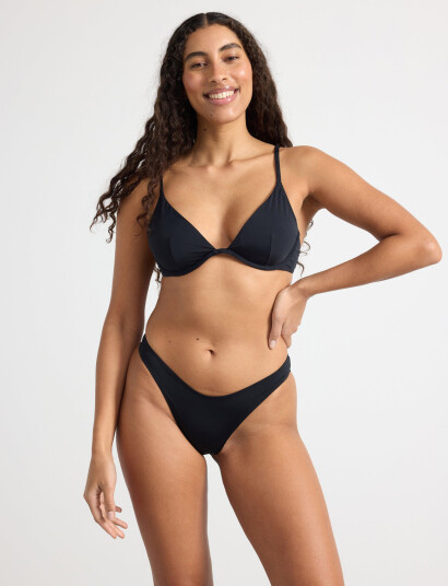 Lindex Swim Brief Naomi High Leg Braz Black M