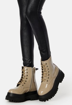 Bianco Gas Laced Up Boot Taupe 40