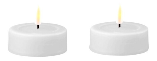 DeluxeHomeart - Jumbo telys LED 6,1cm 2 stk hvit DeluxeHomeart - Jumbo telys LED 6,1cm 2 stk hvit