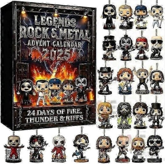 2025 Julekalender LEGENDS ROCK METAL Julekalender Jul 2D Akryl Hengende Ornament Gave Den ultimate julegaven for LEGENDS ROCK METAL
