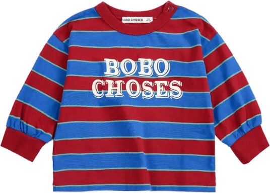 Bobo Choses Bobo Choses Embossed Stripes T-Shirt - MULTI COLOURED - 86
