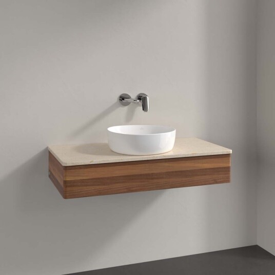 Villeroy & Boch Antao Servantskap med 1 skuff 100x50x19 cm u/lys Valnøtt/Crème