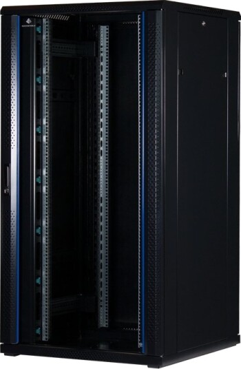 Rockstable Rs19-8832 Frittstående Hylle 32U 800 Kg Nøkkellås Rack Skinner Justerbare Bein