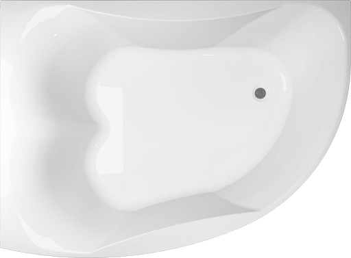 Westerbergs Badekar Ocean 170R Duo Asymmetrisk Høyre Akryl Hvit 1700x1255mm