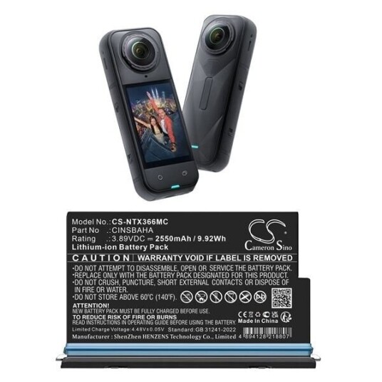 Batteri til kamera for Insta360 One X5