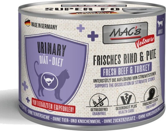 Mac'S Cat Vetcare Urinary Okse & Kalkun 6 X 200 G Mac'S Cat Vetcare Urinary Okse & Kalkun 6 X 200 G