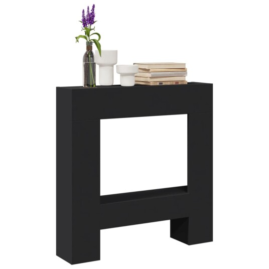 Svart 81x18x82cm Konstruert Tre Svart 81x18x82cm Konstruert Tre