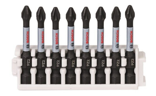 Bosch Impact Control skrutrekkerbits, pakke med 8 deler, 8xPZ2