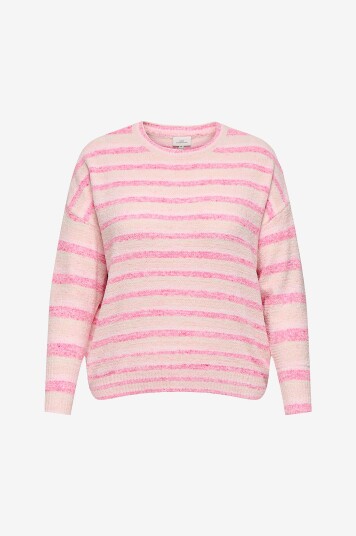 Only Carmakoma Pullover carJohanna LS O neck Rosa